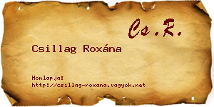 Csillag Roxána névjegykártya