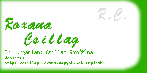 roxana csillag business card
